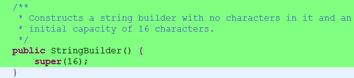 StringBuilder,StringBuffer默认容量大小