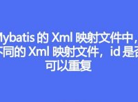 Mybatis 的 Xml 映射文件中,不同的 Xml 映射文件,id是否可以重复
