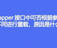 Mapper 接口中可以根据参数不同进行重载吗,原因是什么