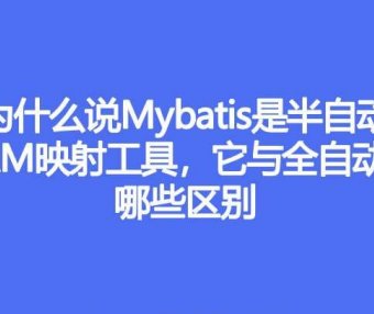 为什么说Mybatis是半自动ORM映射工具，它与全自动的区别在哪里