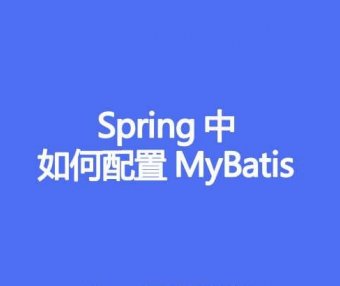 Spring 中如何配置 MyBatis
