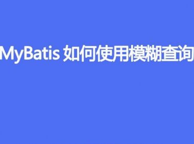 用 MyBatis 如何使用模糊查询
