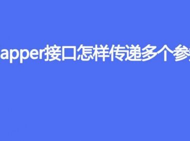 Mapper 接口如何传递多个参数