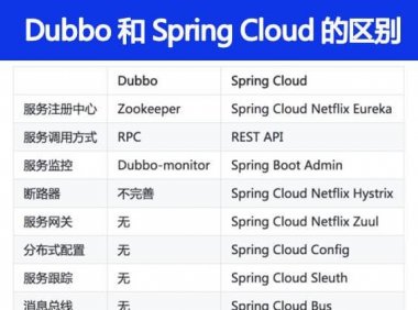 Dubbo 和 Spring Cloud 的区别
