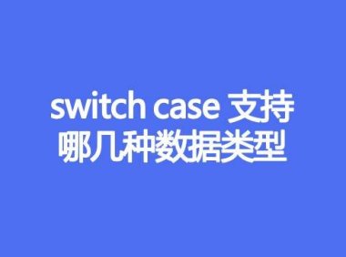 switch case支持哪几种数据类型