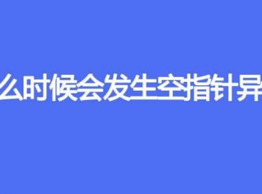 什么时候会发生空指针异常