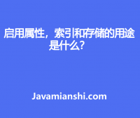 启用属性，索引和存储的用途是什么？