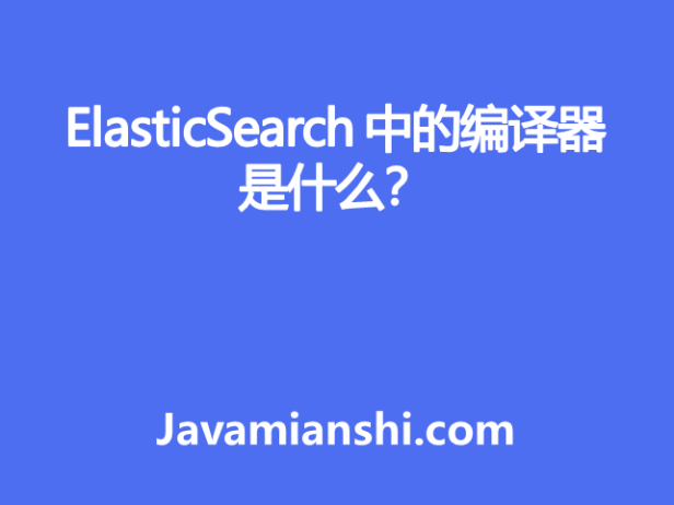 ElasticSearch 中的编译器是什么？